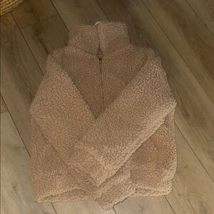 Cozy Tan Sherpa Jacket